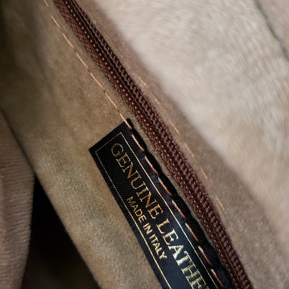 Vera Pelle Leather Crossbody Shoulder Bag Purse - Picture 6 of 8